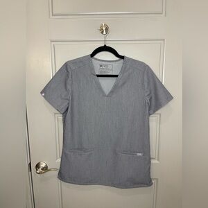 Figs Small Grey Scrub Top